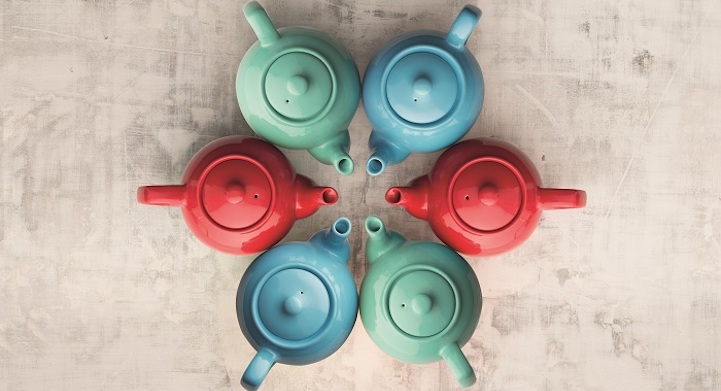 showroom Typhoon Homewares color tea pots 41 madison